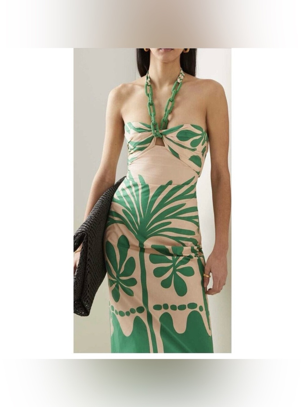 NEW Johanna Ortiz Ritmo Vivo Halter Midi Dress Cut Out Size 2 - Picture 12 of 12